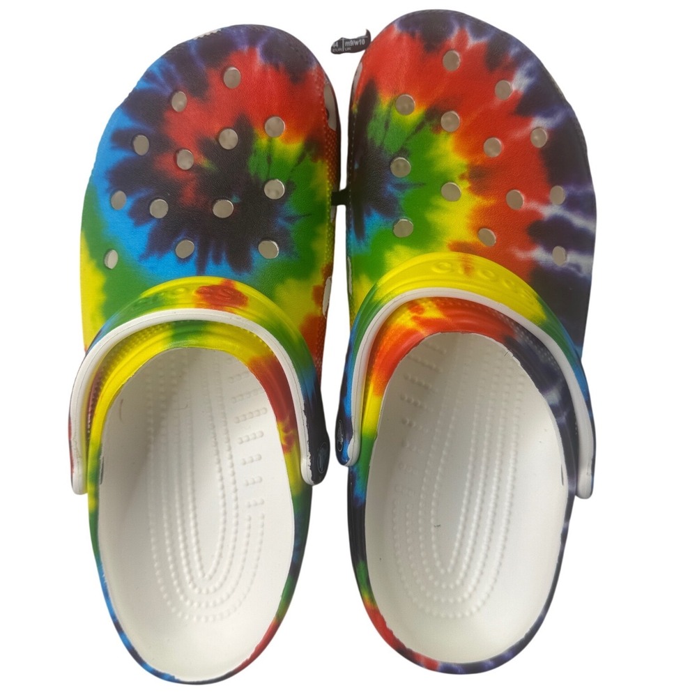Crocs Classic Tie Dye Graphic Clog Multi Color Mens 10 Womens 12 205453-90H NEW